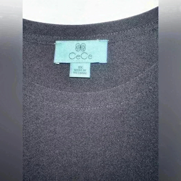 CeCe Dress Womens 2XL Black Sheer Sleeve NWT - Picture 4 of 7